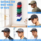 4 Pack Baseball Hat Rack for Wall & Closet, Vertical Hat Display Stand Storage Rack, No Drill Cap Rack for Dorm, Door& Entryw