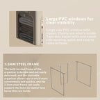3Pack Clothes Storage Bins - Oxford Frame Storage Box Foldable Stackable Storage Organizer with 3 Openings Design, Metal Fram