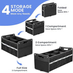Car Trunk Organizer, Car Storage Organizer, Collapsible Multi Compartment for Car, Suv, Sedan, Truck, 100L, Extra Larger