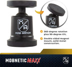 Mob Armor MobNetic Maxx - USA Assembled Magnetic Phone Holder for Car, Magnetic Car Phone Mount, 90-Degree Tilt, 360-Degree Rotation, Aluminum Metal, Compatible with iPhone & Android - Gunmetal