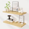Dreamland 32" Floating Shelves for Wall, 12" Deep Slim Oak Floating Shelves, Wall-Mounted Shelves for Bedroom, Living Room, K