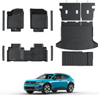 Floor Mats for Honda Prologue/Chevy Blazer EV 2024-2026, All Weather Floor Mats Trunk Cargo Liner with Backrest Protectors and Door Sill Guards Accessories, Full Coverage Set