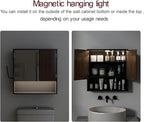 Bathroom Wall Cabinet With Mirror,wall mounted bathroom cabinet,Medicine Cabinet with 2 Door ,Side Hook,Light and Adjustable 