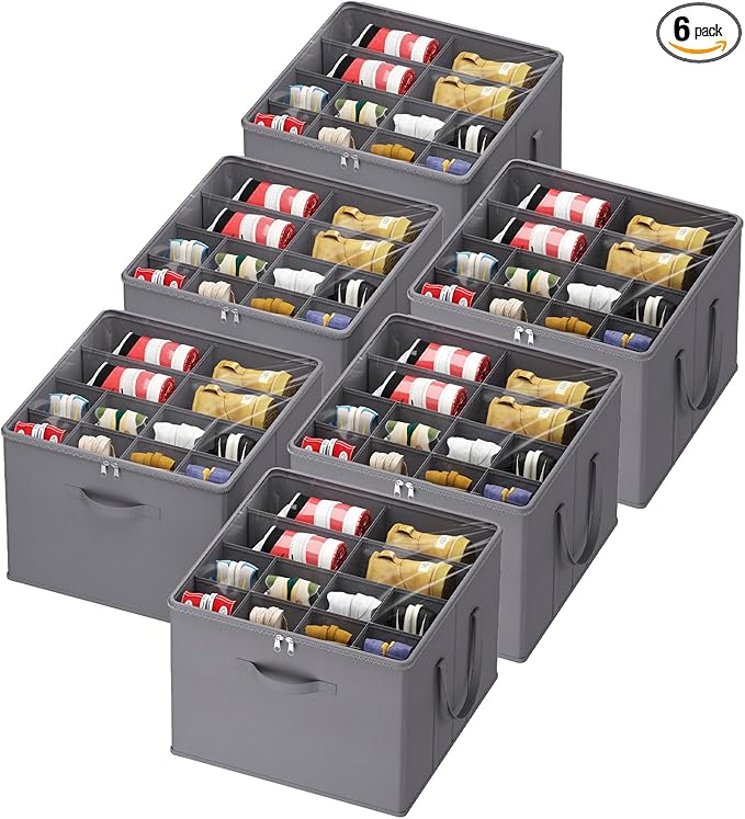 Lifewit Shoe Storage Organizer for Closet, Fabric Large Shoe Box Storage Containers with Clear Cover, Foldable Bins for Boots