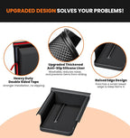 2PCS Center Console Organizer Gear Shift Tray & Front Under Seat Hidden Storage Box for Jeep Wrangler JL JLU 2025 2024-2018 & 2020 2021 2022 2023 2024 2025 Jeep Gladiator JT Truck Interior Accessories