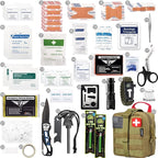 EVERLIT 250 Pieces Survival First Aid Kit IFAK EMT Molle Pouch Survival Kit Outdoor Gear Emergency Kits Trauma Bag for Campin