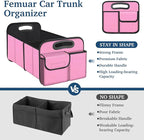 Femuar Car Trunk Organizer, Car Storage Organizer with Large Capacity Waterproof Collapsible Trunk Organizer for Car Suv/Jeep/