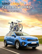Tuyoung 220lbs Lockable Roof Rack Cross Bars Compatible with KIA NIRO 2017 2018 2019 2020 2021 2022, Heavy Duty Aluminum Roof Rails Crossbars Cargo Bars Canoe Snowboard Rooftop Black Carrier Luggage