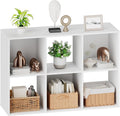 Sweetcrispy 6 Cube Storage Organizer - Open Cube Bookshelf with 3 Removable Back Panels, Display Storage Bookcase for Living 