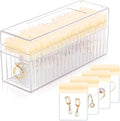 HOMEHIVE Acrylic Jewelry Box Organizer, Clear Jewelry Organizer Holder with 20 Portable Anti Tarnish Jewelry bags, Travel Jew