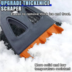 31.5" Detachable Snow Brush and Ice Scraper for Car Windshield, 2-in-1 Winter Snow Removal Tool with Extendable, 360° Rotating Soft Bristle Brush Head and Foam Grip for Most Vehicles (2PCS&Orange)