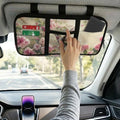 Hummingbird Car Sun Visor Organizer Storage Card Holder Car Storage Bag, Zipper Auto Sunshade Organizer Bag Auto Interior Accessories Truck SUV Storage Pouch Holder