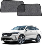 Car Window Shades for Kia Sorento(2021-2023), 2-Pack Rear Window Sun Shades for Baby – Breathable Mesh, UV & Heat Blocker, Privacy Protection for Camping, Travel, Sleep & Nursing