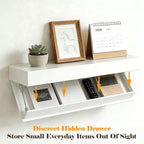 Magic Flap Hidden Shelf with Secret Compartment, Wall Mounted Floating Shelf with Concealed Storage Drawer, Hidden Compartmen