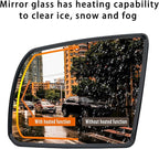 Driver Side Heated Turn Signal Blind Spot Detection Mirror Glass Replacement For 2008-2017 Toyota Sequoia 2007-2020 Toyota Tundra - Side Mirror With Rear Holder