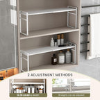1pcs Medicine Cabinet Organizer Stretchable Storage Box for Bathroom Stackable Mirror Cabinets Vanity Small Narrow Shelf Slim