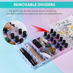 Umirokin 2 Pack 36 Grids Bead Organizer Box, Plastic Craft Organizers and Storage with Adjustable Dividers, Screw, Parts & Ta