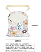 Car Trash Can, Durable Hanging Car Trash Garbage Bag, Cute Automotive Garbage Cans Organizer, Cute Colorful Flowers