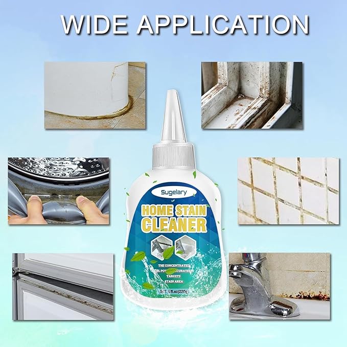 Sugelary Mold Stain Cleaner, 8 Fl oz All-Purpose Gel for Washing Machine Cleaner Front Loader Seal, Household Cleaner Gel for