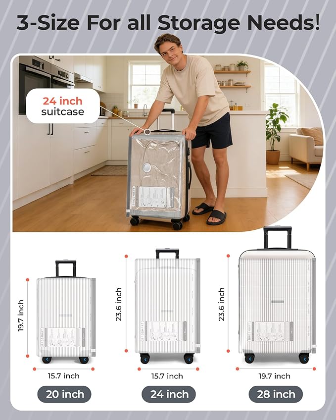 BAGSMART Vacuum Bags for Travel with Rechargeable Air Pump, Portable Space Saver Bags for Travel & Home, Vacuum Compression S