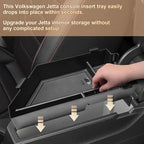 TACOBRO Armrest Storage Box Insert Organizer for Volkswagen Jetta 2020-2025 2026 S, Sport, SE, SEL, GLI Autobahn & 40th Anniversary Edition, Jetta Center Console Tray –Interior Storage Solution