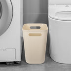 UUJOLY Plastic Small Trash Can Wastebasket, Garbage Container Basket for Bathrooms, Laundry Room, Kitchens, Offices, Kids Rooms, Dorms, 3.5 Gallon, Beige