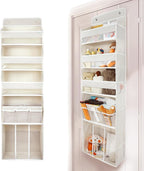 Door Hanging Storage Organizer,with 3 Bins 1 Movable Baby Diaper Caddy,1 Large capacity diaper stacking storage Organizer,10 