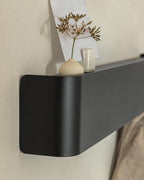 Kazai.® Coat Rack Wall Mount with Shelf 'Tone' | Modern Design Coat Hanger with Hidden Hooks and Storage | Hat Rack with Shel