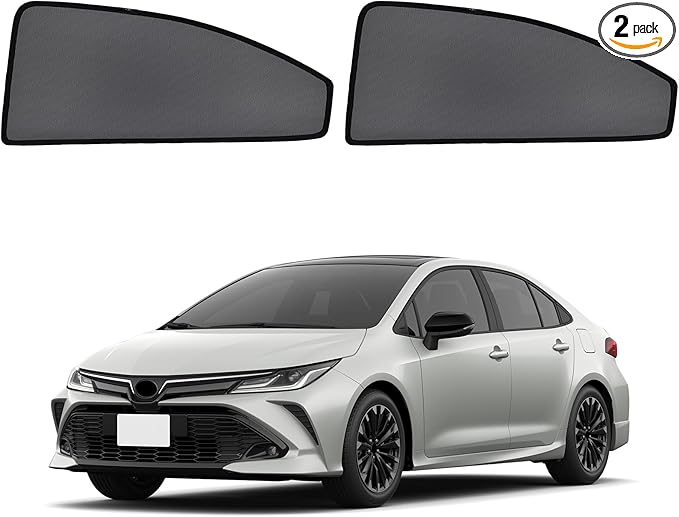 Car Window Shades for 2019-2024 Corolla Sedan (Not Fit Touring/Hatchback/Cross) - Rear Side Sun Shade for Baby, Breathable Mesh Car Privacy Covers, UV Protection & Heat Insulation (2PCS)