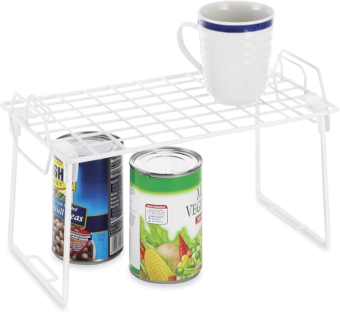 Whitmor Wire Grid Stacking Shelf Small, White