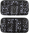 Black Cat Sun Visor Organizer for Trucks,Car SUV Storage Pouch Holder with Multi-Pocket Zipper Document Holder for Insurance, Pen, Chapstick
