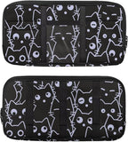 Black Cat Sun Visor Organizer for Trucks,Car SUV Storage Pouch Holder with Multi-Pocket Zipper Document Holder for Insurance, Pen, Chapstick