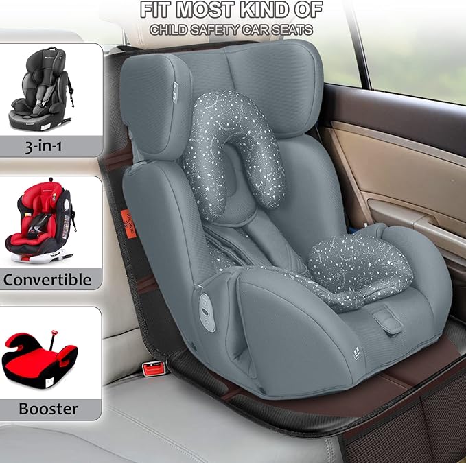 Car Seat Protector,2 Pack Automotive Seat Protectors Baby Carseat Pad Waterproof & Durable 600D Fabric for Child Baby Car Sea