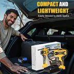 Cordless Tire Inflator Air Compressor: 160PSI Portable Air Pump Compatible with Dewalt 20V Battery, with 4AH Battery & Charger, Digital Pressure Gauge for Cars, Motorcycles, Bikes