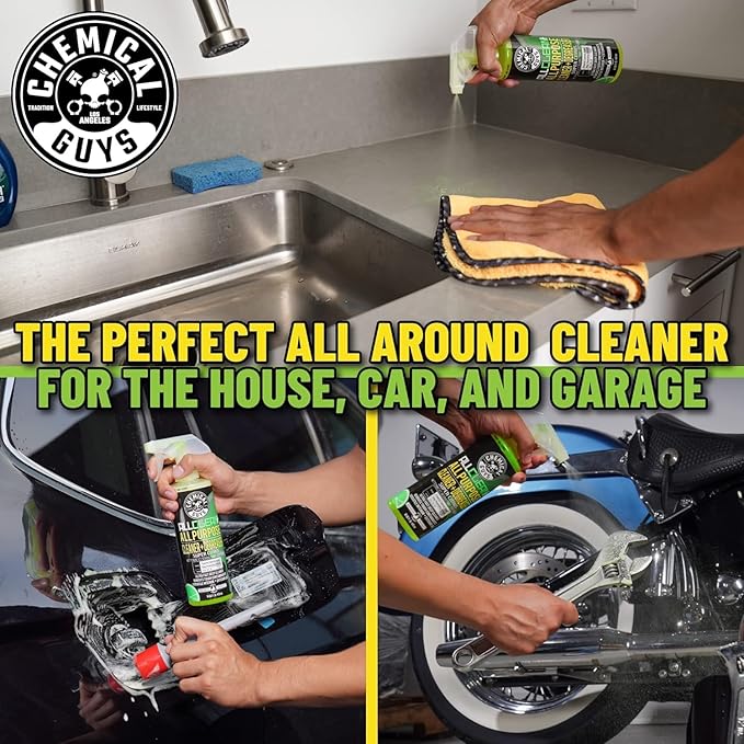Chemical Guys All Clean+ Citrus All Purpose Cleaner (2 x 16 Fl Oz) – Interior & Exterior Multi-Surface Degreaser & Stain Remo