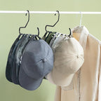 Mkono Hat Organizer for Baseball Caps Metal Hat Rack for Closet Hat Hangers Baseball Cap Holder Hat Storage Organizer Holds 4