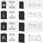 4 Set Compression Packing Cubes, Suitcase Organizer, Lightweight Travel Essentials, Compression Bags For Travel Accessories L