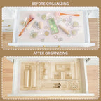 Kitchen Desk Drawer Organizers Storage for Office, Small Acrylic Vanity Trays Makeup Organizer for Drawer Bathroom Plastic Ma
