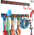 Ultrawall Multi-Storage Garage Hooks, Utility Rack with Multiple Installation Methods, Wall-Mounted Garden Tool Organizer Sys