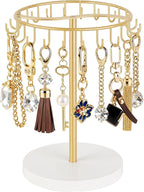 Dahey Keychain Display Stand for Vendor, Metal Bracelet Holder Organizer Hand Sanitizer Keychain Display with 22 Hooks Storag