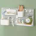 PegBoard Wall Organizer, Plastic Wall Pegboard Kit, 2 White Pegboard and 10 Pegboard Accessories, Wall Mount Pegboard with Ho