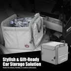 LIBZAKI Car Trunk Storage Organizer, Collapsible Trunk Storage Box for Car Truck SUV-Gray