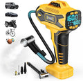 Cordless Tire Inflator Air Compressor Compatible with Dewalt 20V Battery, 160PSI Portable Air Pump with Digital Pressure Gauge, Fast Inflation for Cars, Motorcycles, Bikes(Bare Tool)