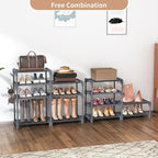 ROJASOP Shoe Rack, Shoe Storage Organizer for Closet Entryway Garage Bedroom, 8 Tier Tall Metal Shoe Shelf for 26-32 Pairs Bo