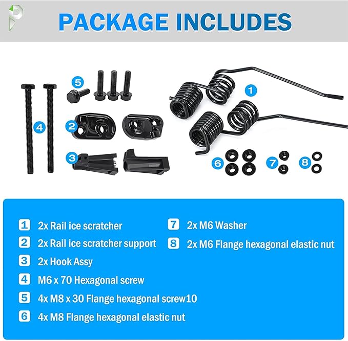 Spring Style Rail Mount Ice Scratcherss Compatible with Ski-Doo Summit 600 800R 850 2008-2020,Replace# 860201140, 860201761