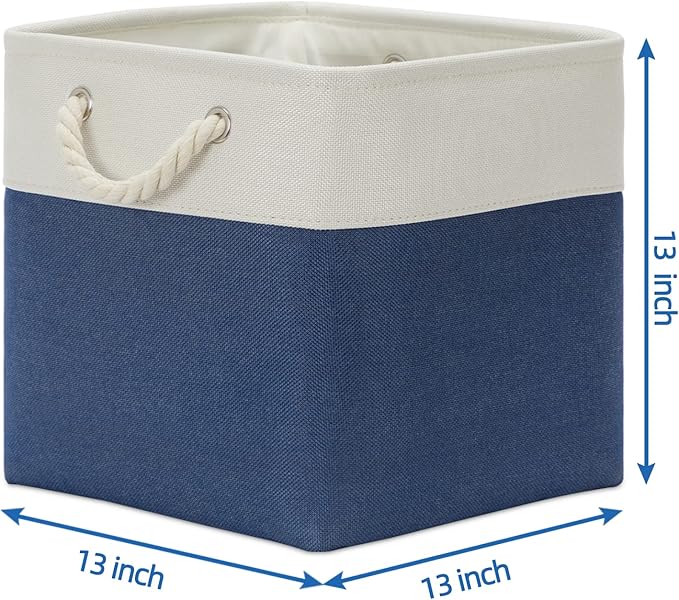 Temary Storage Baskets for Shelves 13x13 Baskets for Gifts Empty, 4 Pack Shelf Baskets Large Storage Baskets Cube Storage Bin