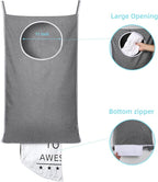 KEEPJOY 2Pack Space-Saving Hanging Laundry Bag, Door Laundry Hamper with 2 Different Types of Hooks, 30x20 Inch Oxford Fabric
