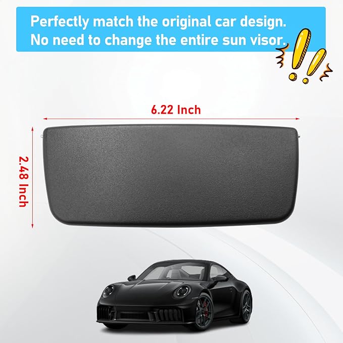 Jaronx Compatible with Porsche Sun Visor Mirror Cover, Left/Right Sun Visor Vanity Mirror Cover Replacement Compatible with Boxster Cayman 981/718 2014-2025, Compatible with Carrera 911 2012-2025