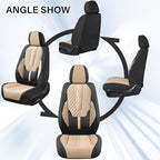 Coverado Front Car Seat Covers, Waterproof Seat Covers with Lumbar Support, Leather Seat Covers, Car Seat Covers Front Seats,
