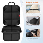 Car Seat Protector, Carseat Seat Protectors with Thick Padding and Upgraded Non-Slip Backing, Waterproof Seat Protector under